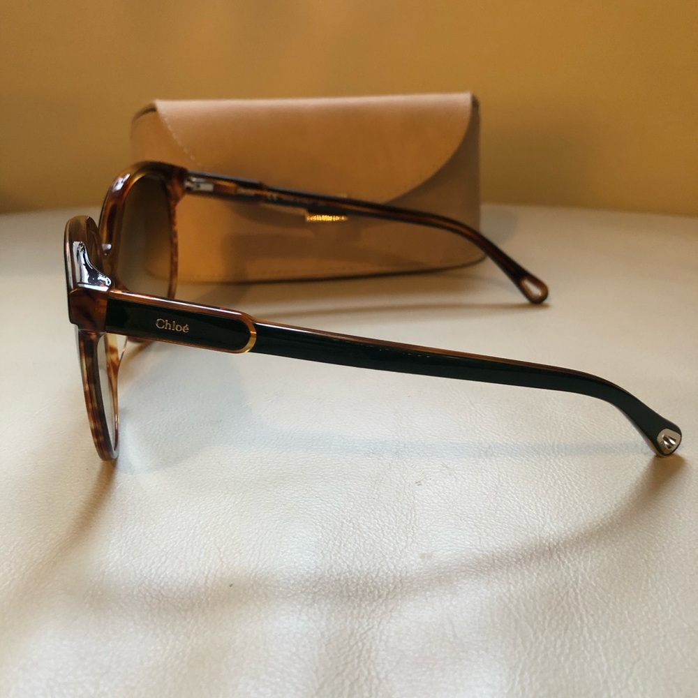 Chloe green/tortoise sunglasses - Picture 4 of 8